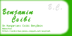 benjamin csibi business card